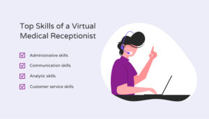 Image showing the top skills of a virtual medical receptionist
