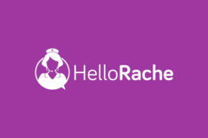 HelloRache Logo Purple BG