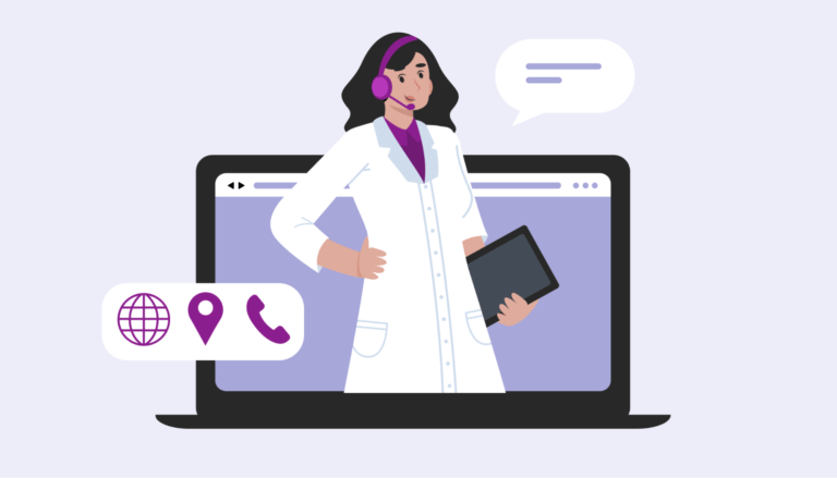 Graphic of a virtual medical scribe