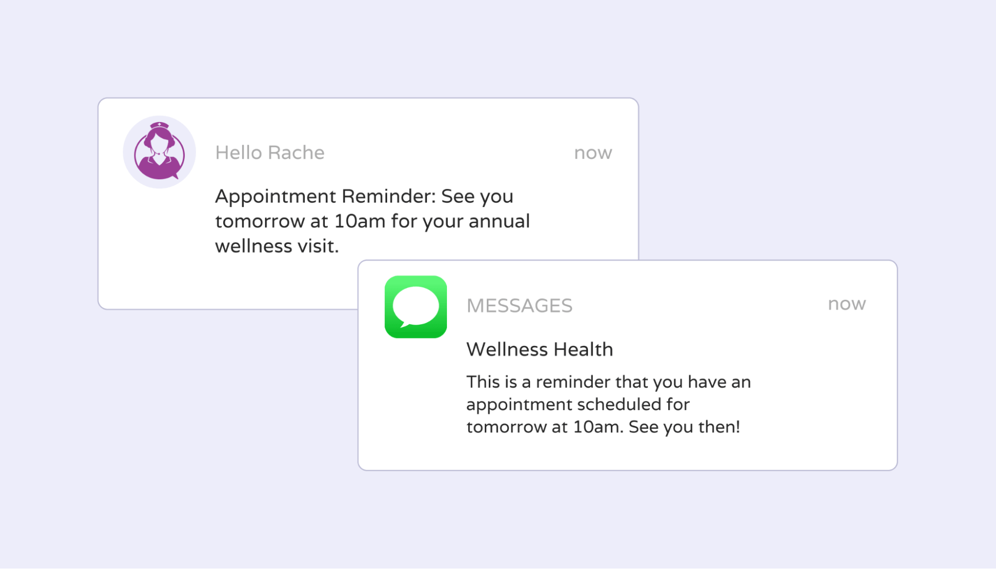 Appointment reminder example