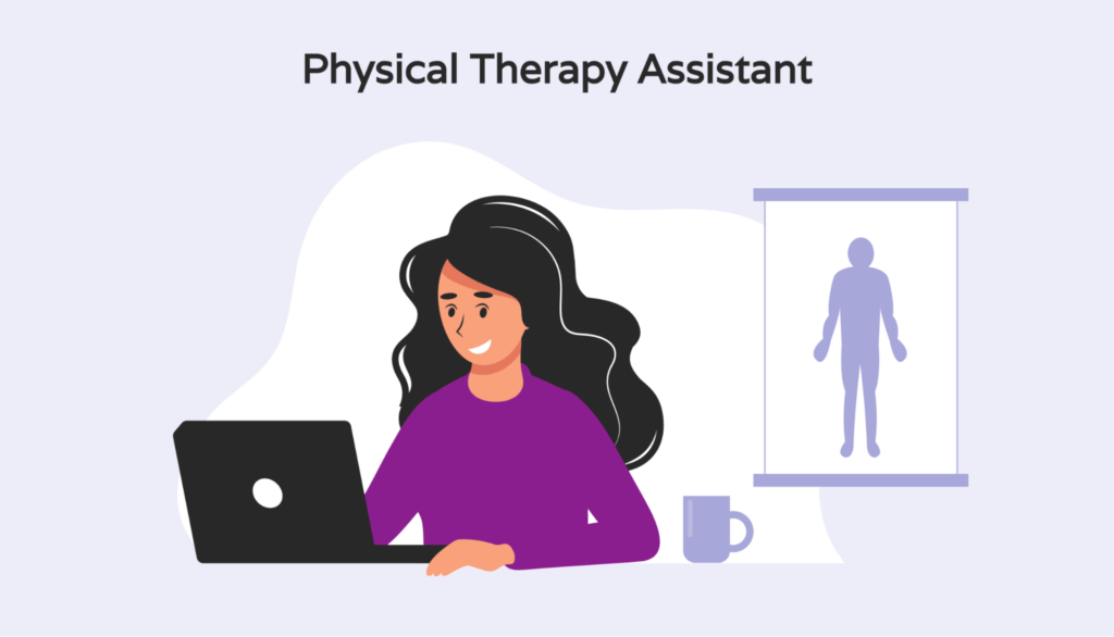 Illustration of a physical therapy assistant