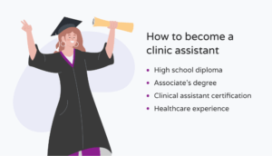 What education does a clinic assistant need?