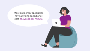 Virtual executive assistant data entry typing speeds.