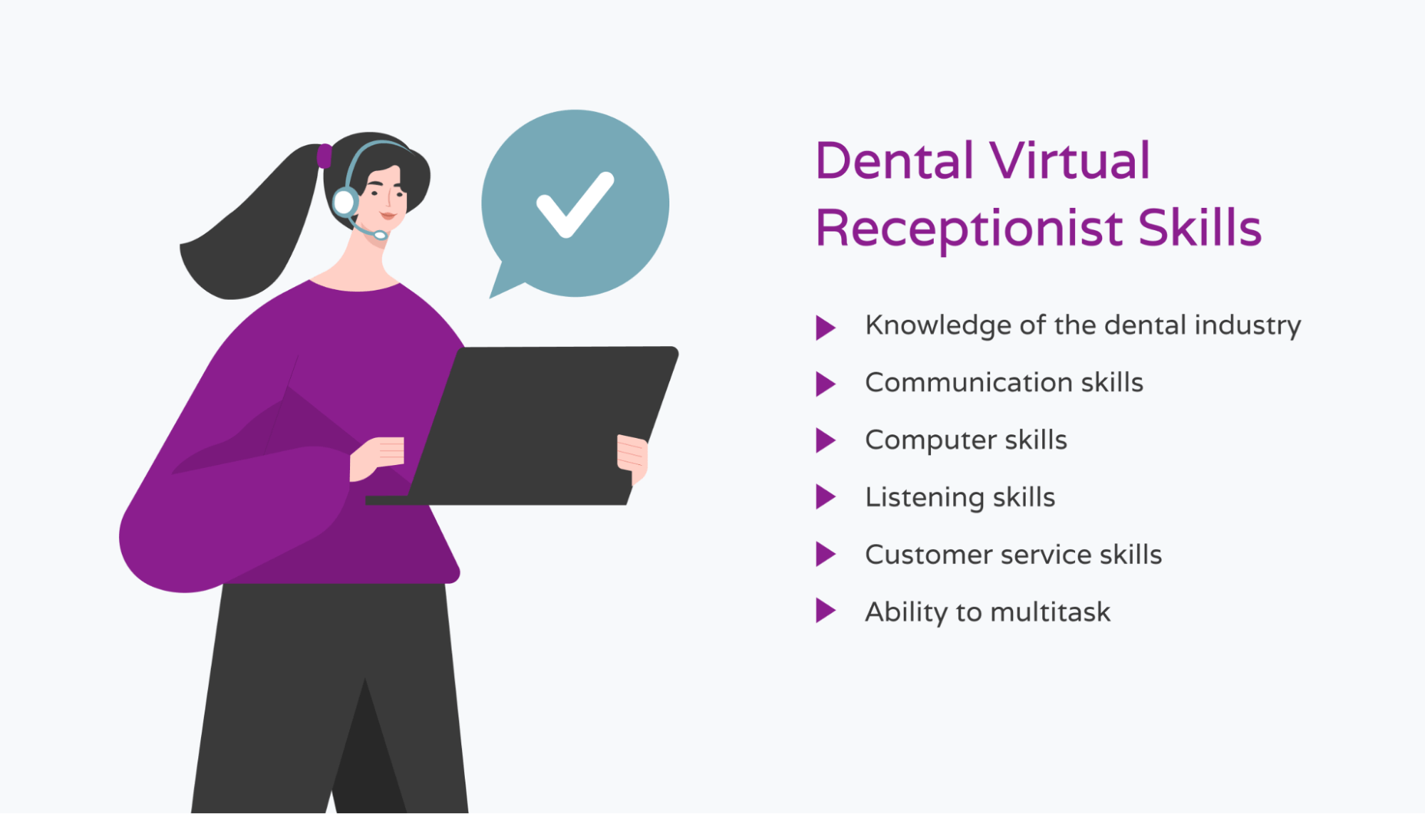 List of dental virtual receptionist skills