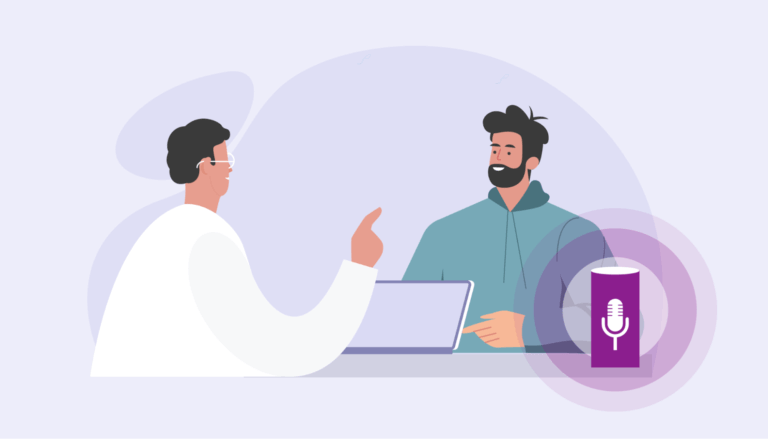 Illustration of a digital scribe