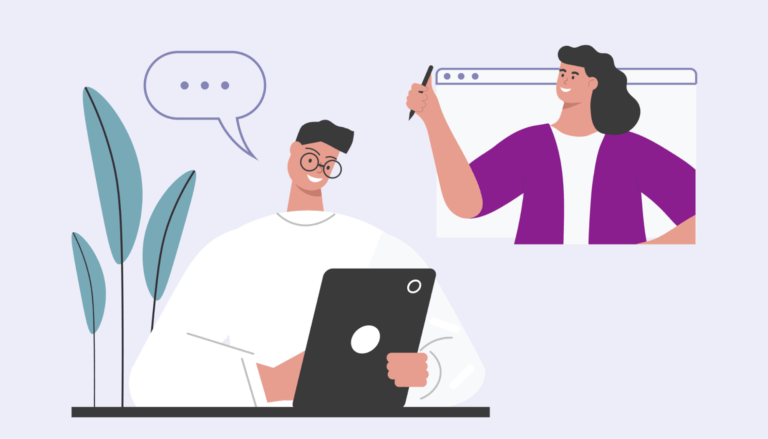 Mental health provider speaking to assistant