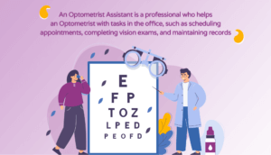 Graphic defining an Optometrist Assistant