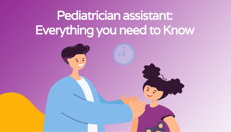 Illustration of a pediatrician assistant