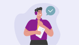 Illustration of a virtual medical office assistant