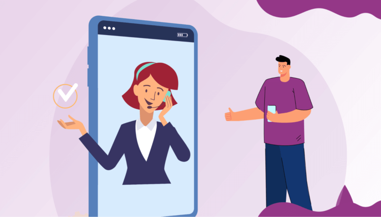 Illustration of a virtual office assistant