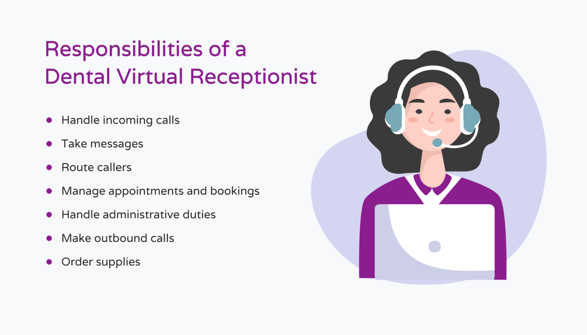 List of virtual receptionist duties