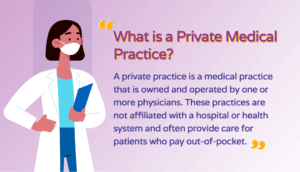 Defining a private medical practice.
