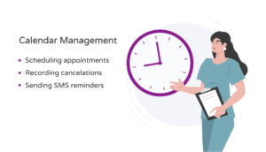 Medical assistant technician calendar management