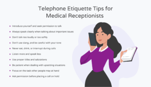 Medical receptionist telephone etiquette