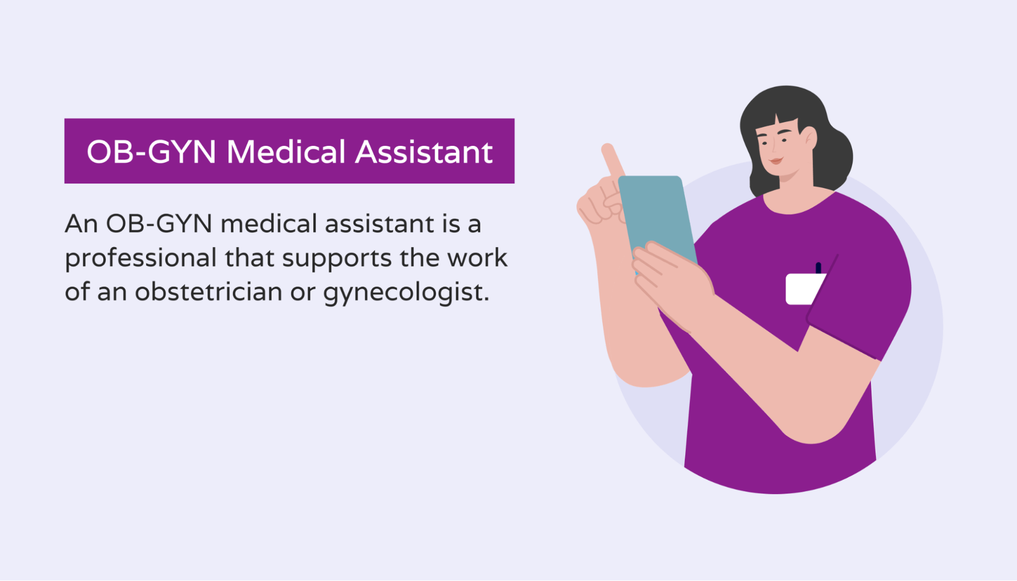 Illustration defining an Ob Gyn medical assistant.