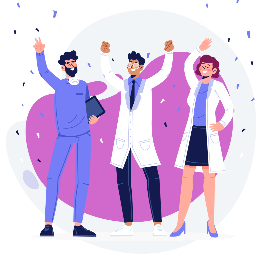 Happy-Doctors-and-client