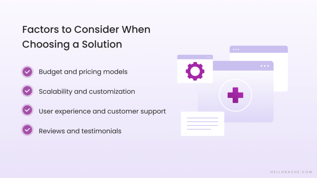 Factors to consider when choosing a medical practice management solution